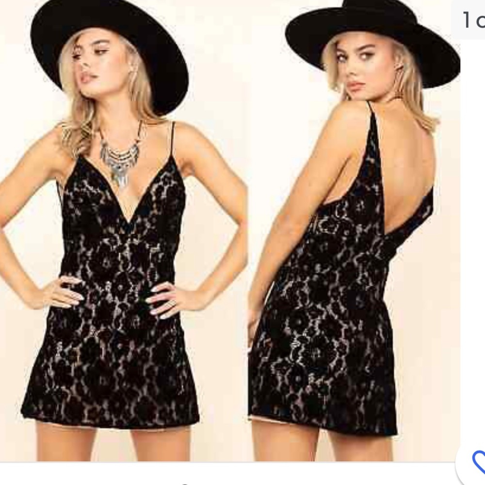 FREE PEOPLE Dangerous Love Lace Mini Dress Sz 4